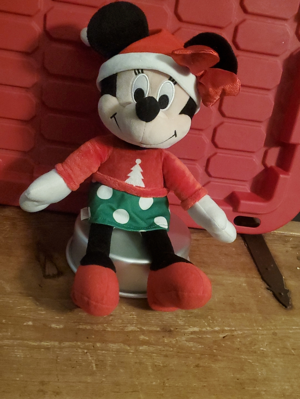 Disney Minnie Mouse Holiday Plush - Red, Green & White